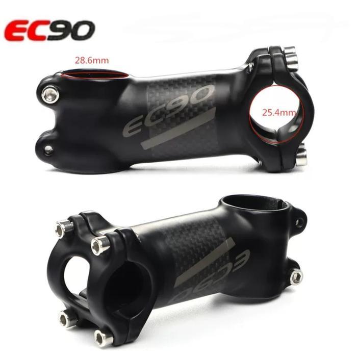 EC90 Stem Size 25.4mm Alloy Carbon Handlebar Stem Sepeda Pushbike Balance Bike BMX - Panjang 60mm