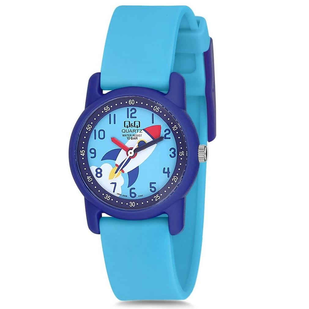 CLICKNSHOP30 Jam Tangan Anak Tali Karet Q&Q QnQ QQ Original VR41 VR41J VR41J008Y TERLARIS