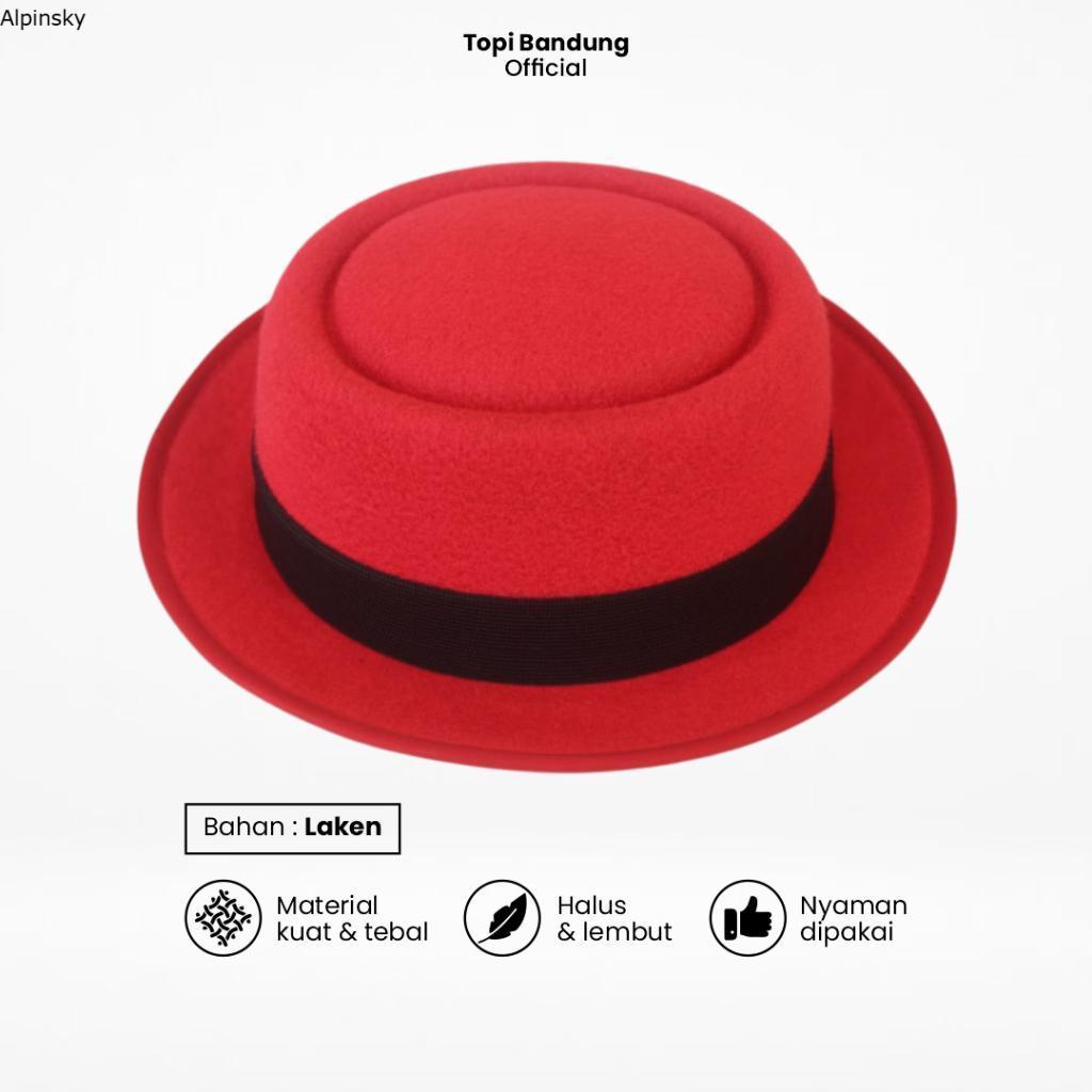 Fedora bulat/topi fedora pork pie/fedora artis