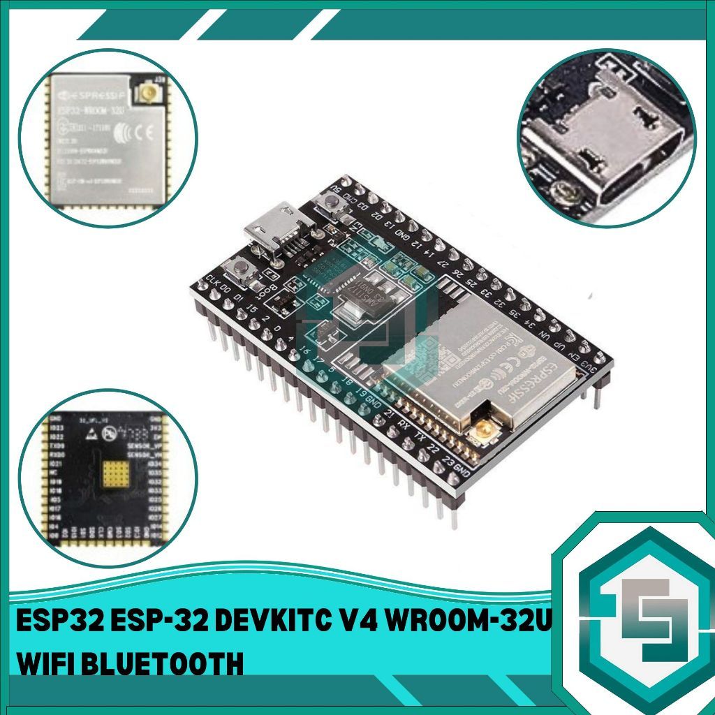 QRC- ESP32 ESP-32 DEVKITC V4 WROOM-32U WIFI BLUETOOTH