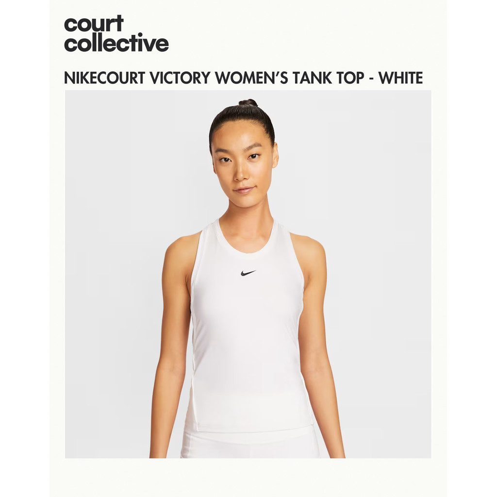 Nike Victory Women's Dri-Fit Tank Top - White | Tank Top Atasan Tennis Wanita Nike - Putih (Putih)