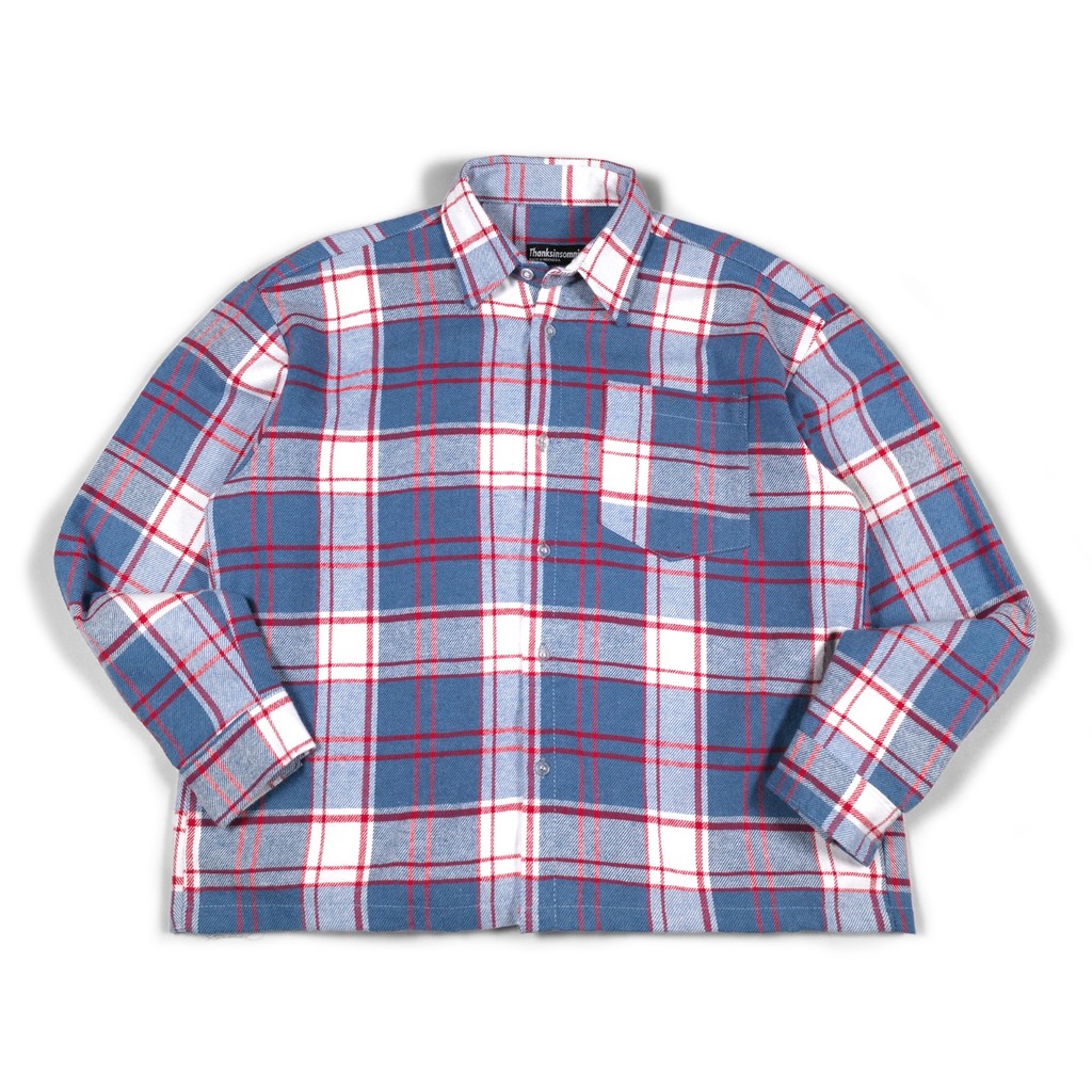 Flannel Shirt Aliza Dusty Blue Plaid Thanksinsomnia