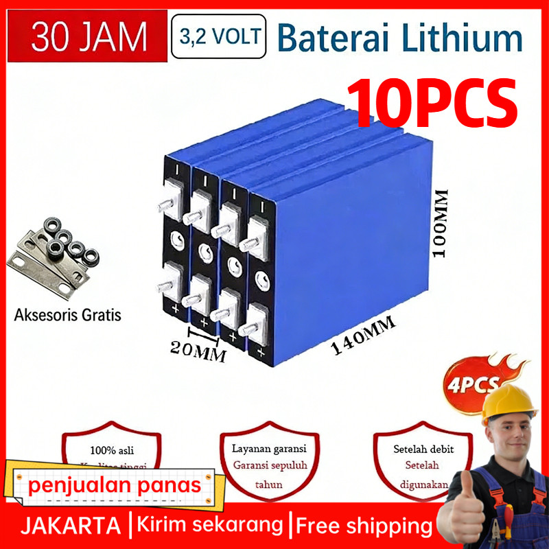 Baru Baterai Lifepo4 30AH CATL/BYD-Baru 100% Lifepo4 Baterai BMS UPS Baterai Lifepo4 3.2V 12V 30AH