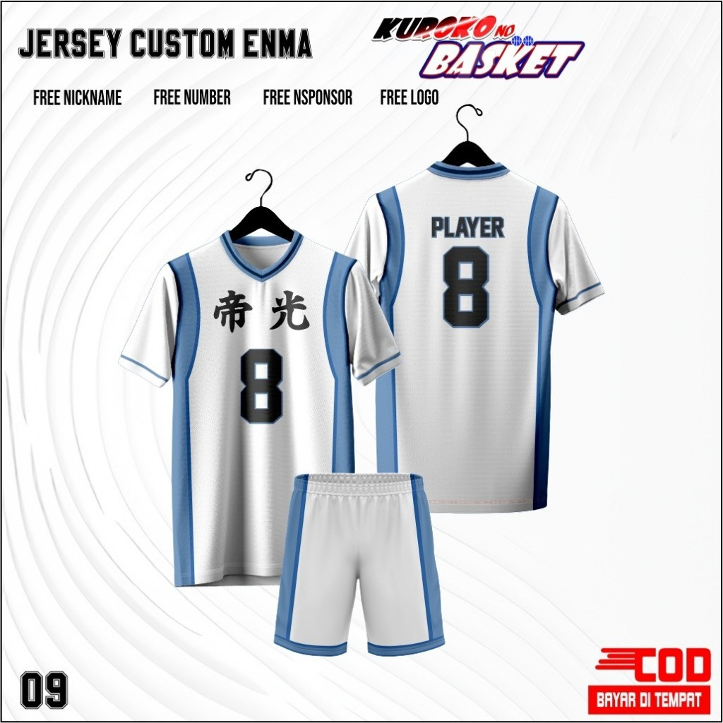 JERSEY CUSTOM ANIME  KUROKO BASKET 09 TERBARU  2025 Premium Gratis Pasang Nama