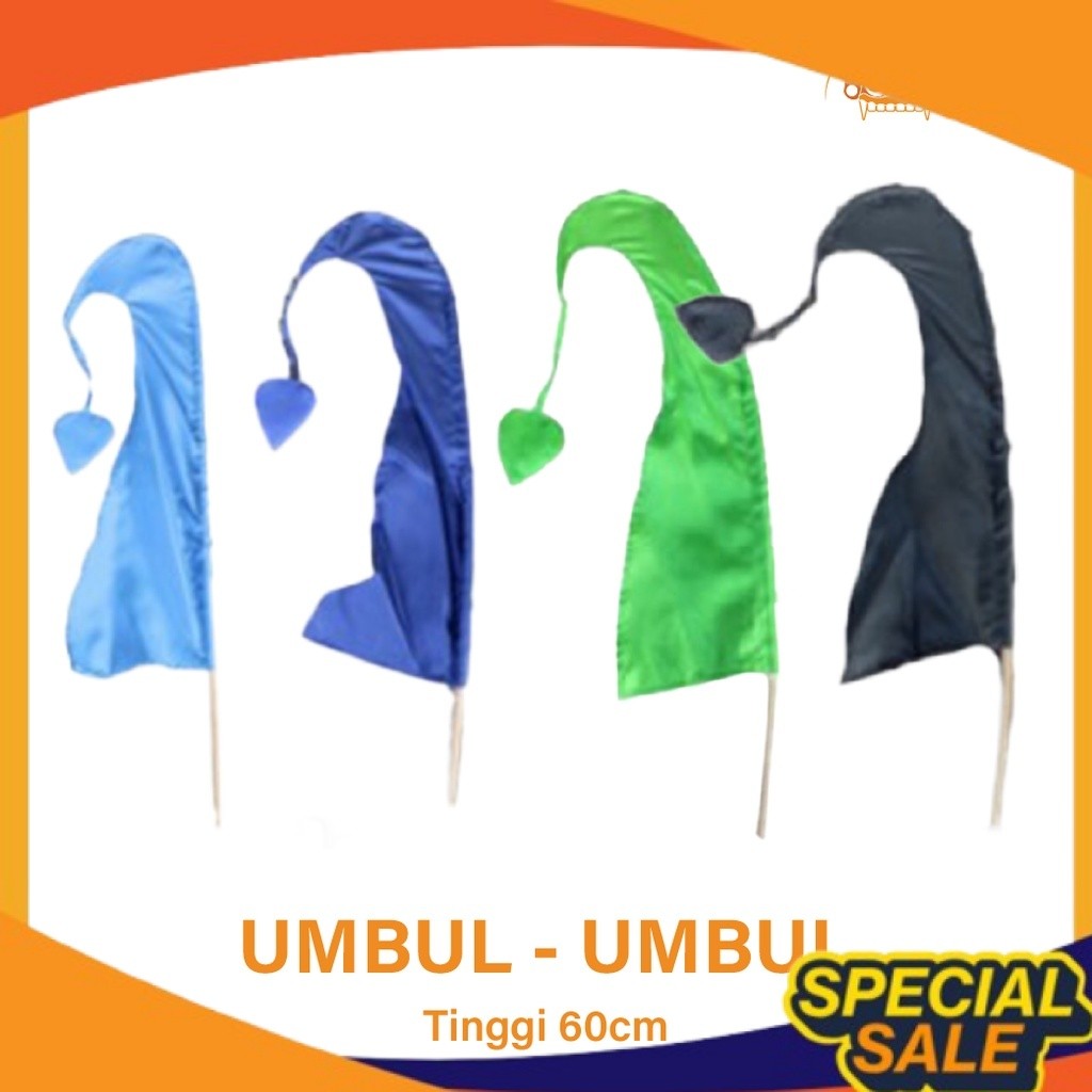 UMBUL UMBUL 60 CM - UMBUL UMBUL BALI - BENDERA BALI - PENJOR BALI - PENJOR KAIN - Penjor Mini Bali -