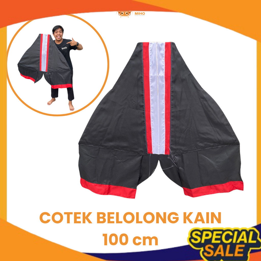 Cotek Belolong Kain 1 Meter - Layangan Cotek Kain - Layangan Cotek Lawas - Layangan Bebean Kain - la