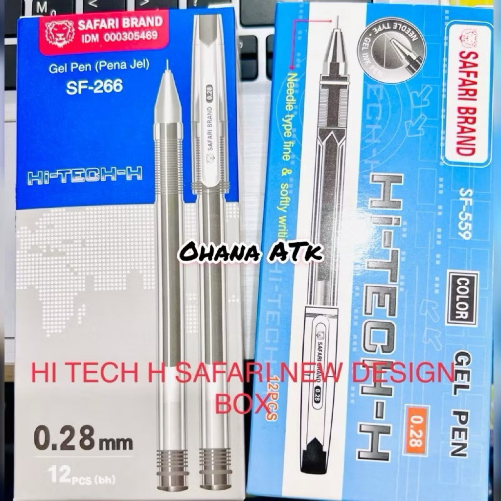 (4 BIJI ) Pulpen/Gel Pen Hi-Tech-H Hi-Tech Hitech Hi-Tec Hitec Murah Safari eds-on 0.28 mm