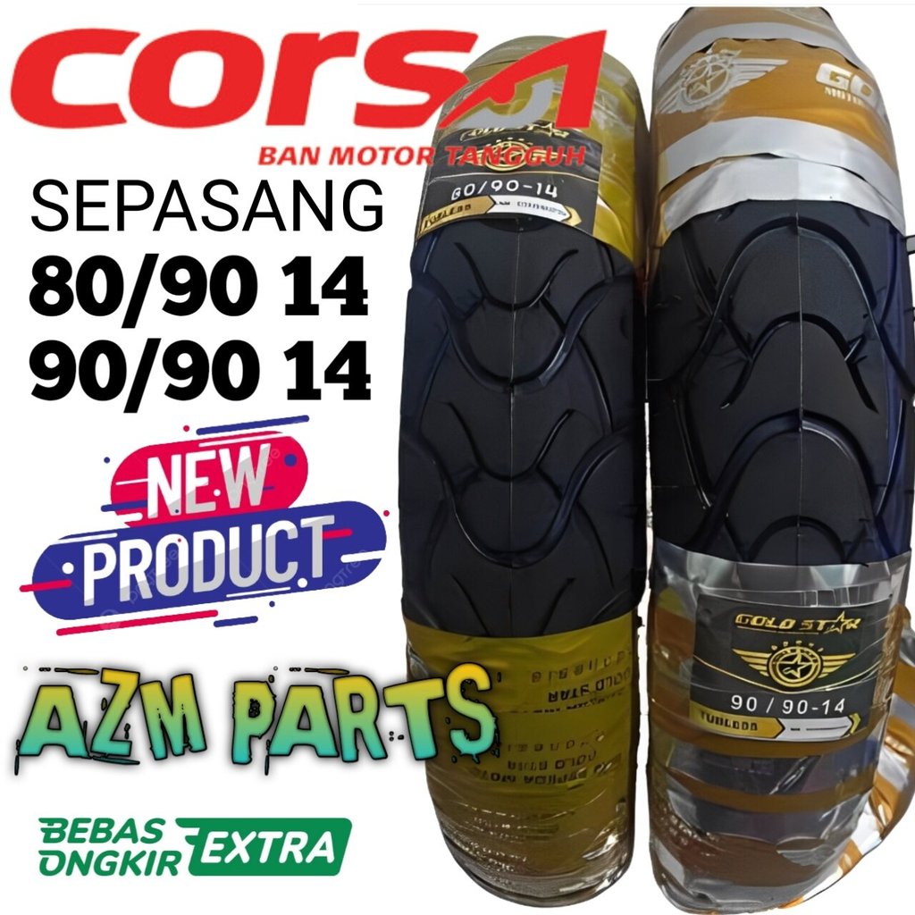 SEPASANG BAN MÔTOR MATIC CORSA 80/90 90/90 14 MOTOR BHEAT VARIO