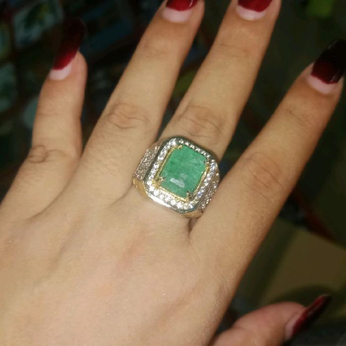 Batu cincin permata Natural Jamrud