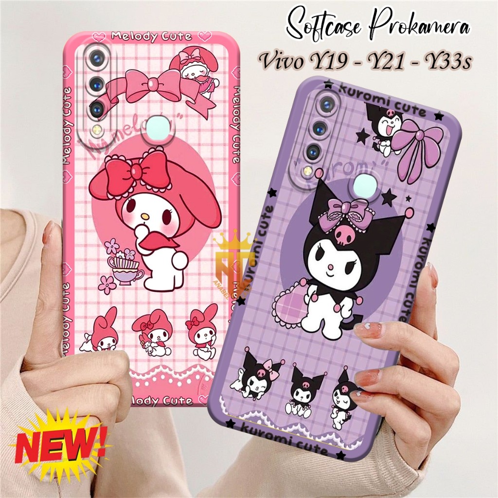 Softcase VIVO Y19 - Y21 - Y21S - Y21A - Y21T - Y33S - Y33T Case Motif Kuromi Purple Terbaru - Case  