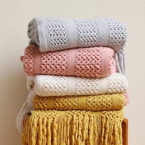 warung_santai - Aesthetic Throw Blanket / Selimut Estetik Nordic Scandinavian Style / Selimut Nordic