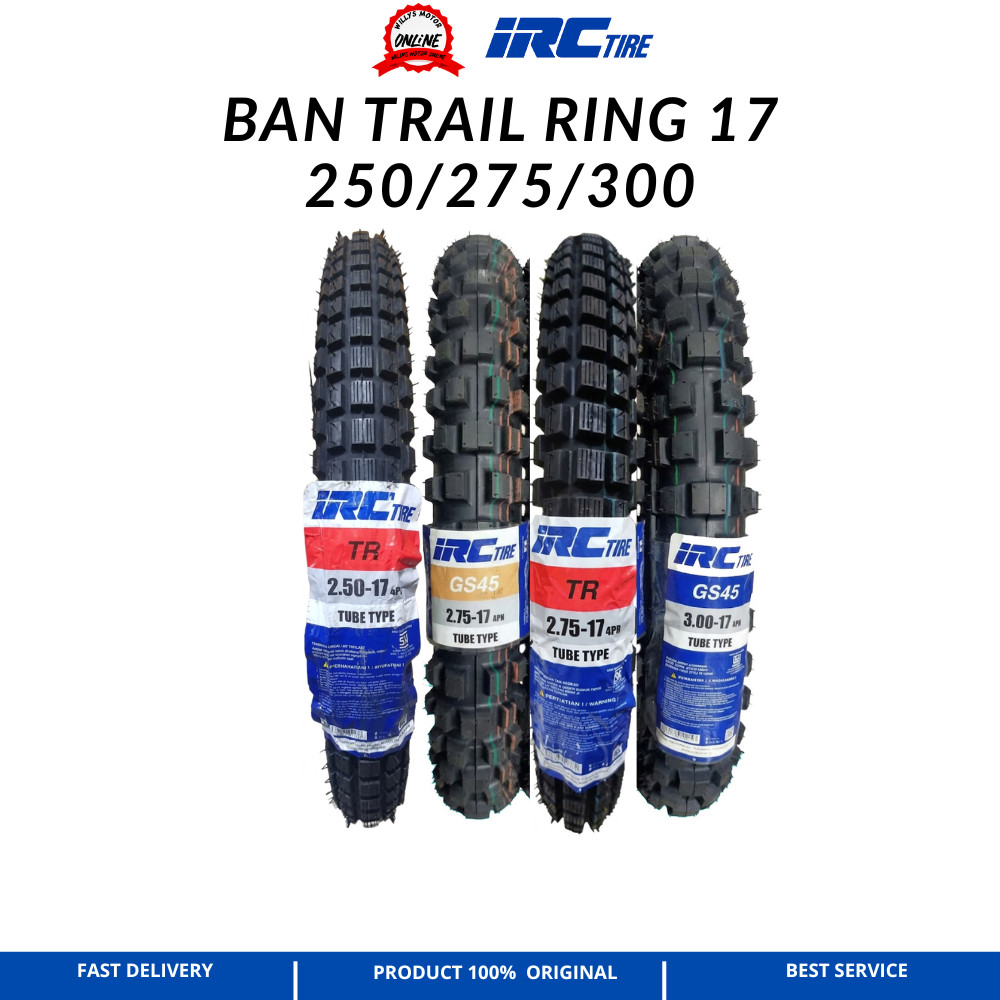 BAN TRAIL RING 17 250 275 300 TUBETYPE IRC BAN MOTOR TRAIL RING 17 IRC