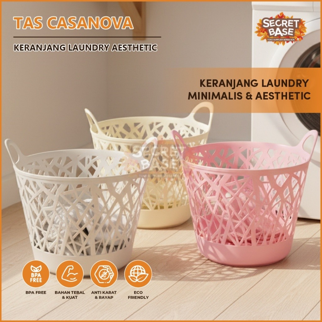 TAS CASANOVA - Keranjang Plastik Besar / Box / Keranjang Serbaguna Belanja Minimarket Laundry
