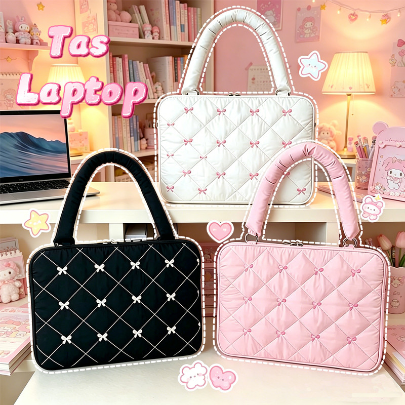 Softcase Laptop Tas Jinjing Aesthetic Modis Bahan Lembut Cover Notebook Korean Style