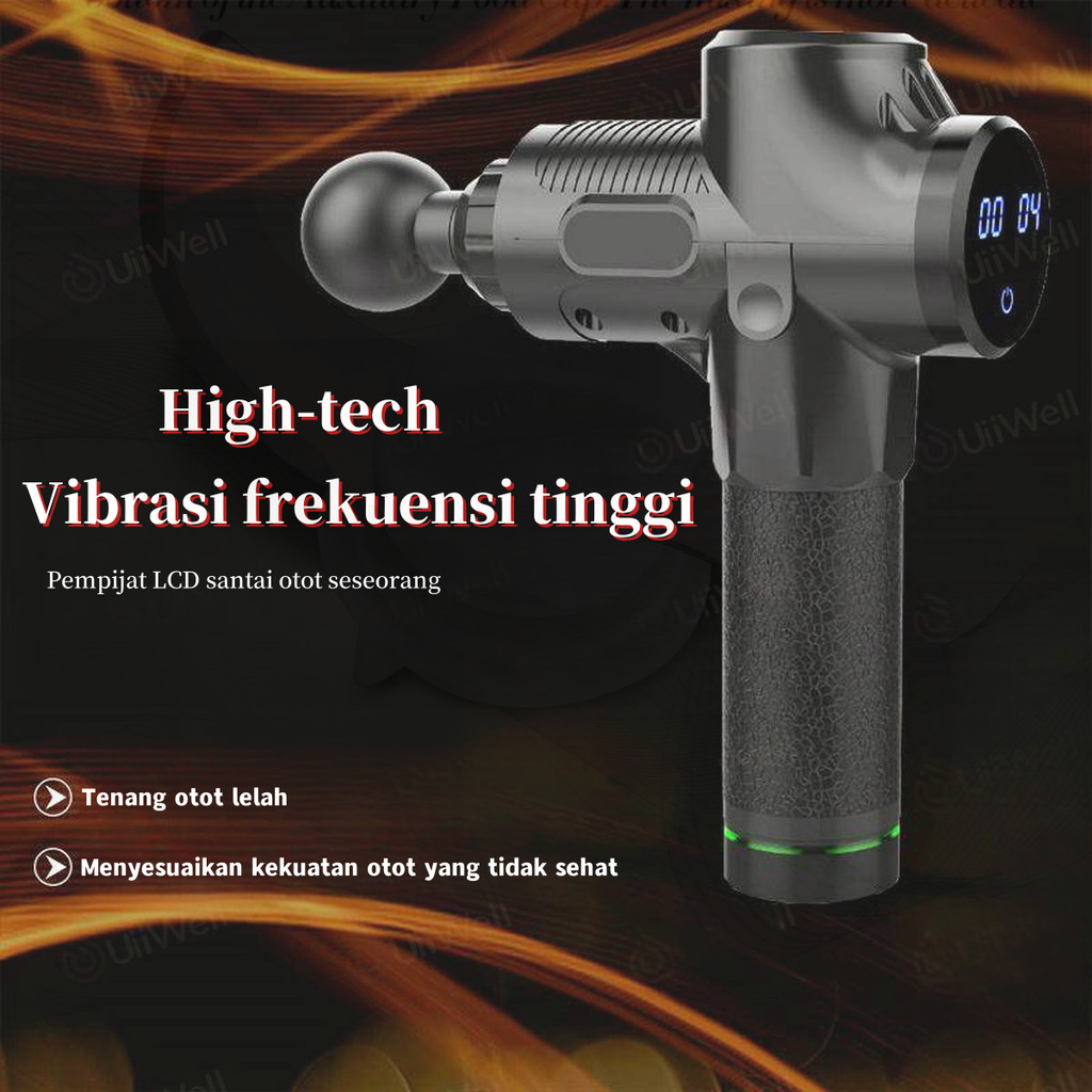 HANDOO Alat pijat elektrik Massage Gun 8 in1 Deep Tissue Muscle Therapy Electric Massage Tools