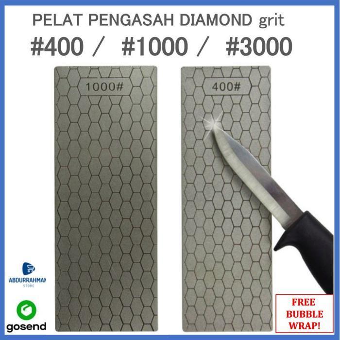 Tik Tak Cus  -  Batu Pengasah Pelat Asah Asahan Pisau Diamond Sharpening Sharpener Plate 400 1000 30