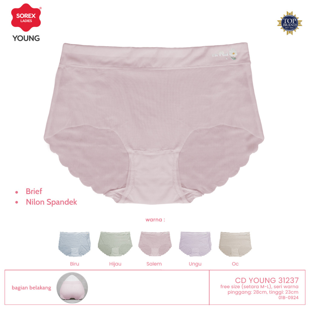 GROSIR 1 LUSIN Sorex CD Young Fashion Midi Wanita Seamless  Freesize (Setara M-L) CD 31237