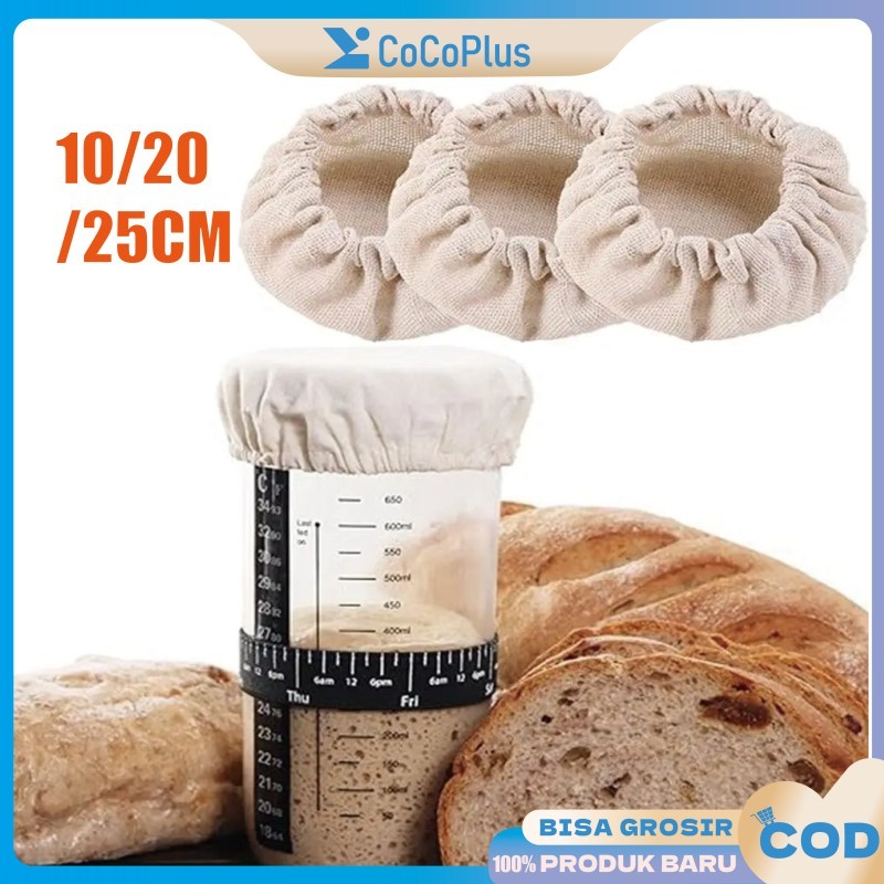 Kain Penutup Botol Kombucha Fermentasi Dapat Bernapas Tutup Debu Kain Sourdough Starter Alat Ferment