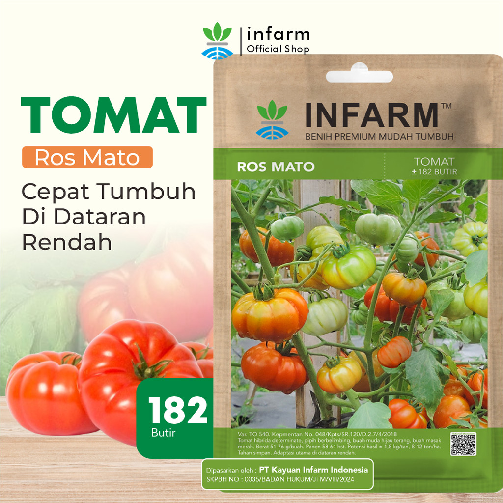 BOTANI - Benih Tomat Mawar Rosmato, Benih Tomat Mawar Rosmato Unggul Bibit Tomat Mawar Super Bibit B