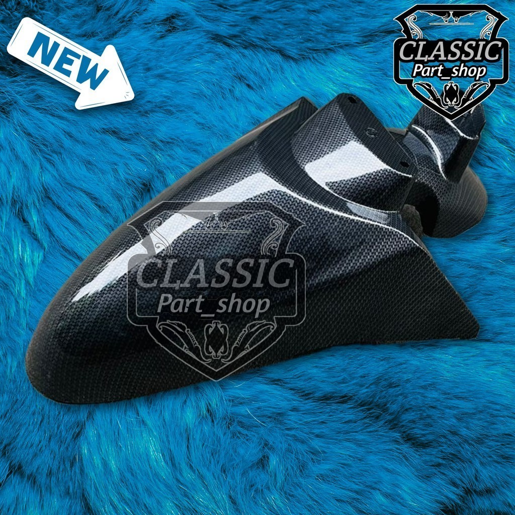 Part carbon - Slebor spakbor depan honda scoopy fi 2013-2016 carbon celup forged kevlar glossy wtp b