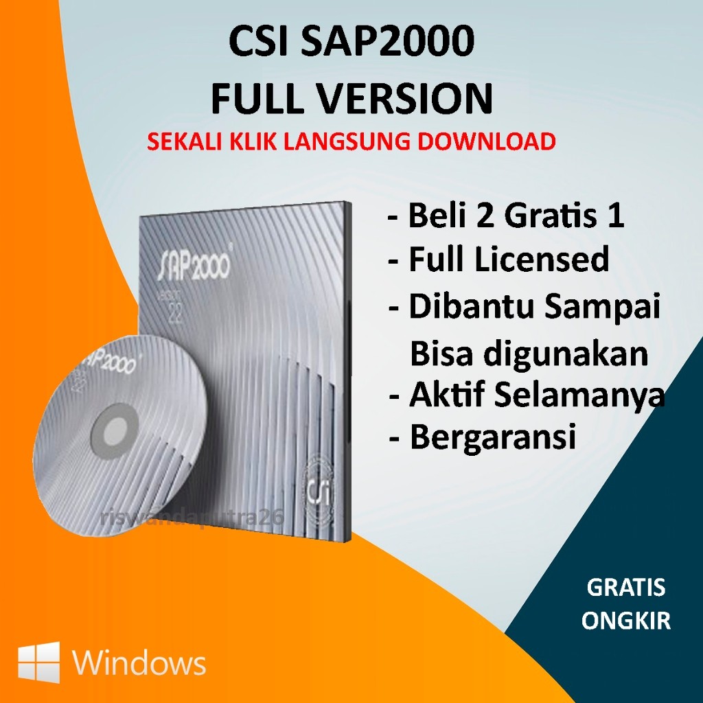 CSI SAP2000 V22 Full Version Windows Lifetime Software Analisis Struktur Teknik Sipil