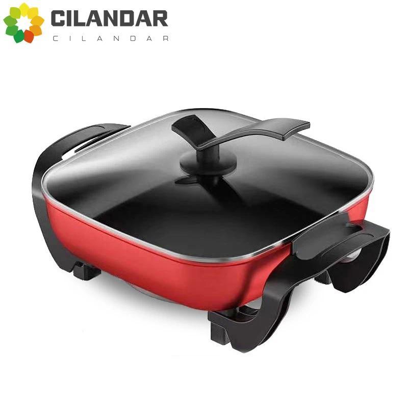 Multi functional household square pot tant hot pot electric hot pot no oil smoke gift student dormit