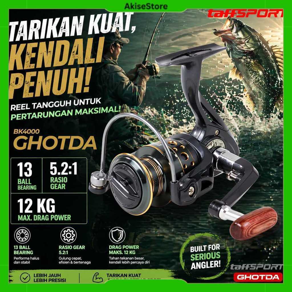 Reel Pancing Spinning Fishing Reel 5.2:1 4000 - TaffSPORT GHOTDA BK4000