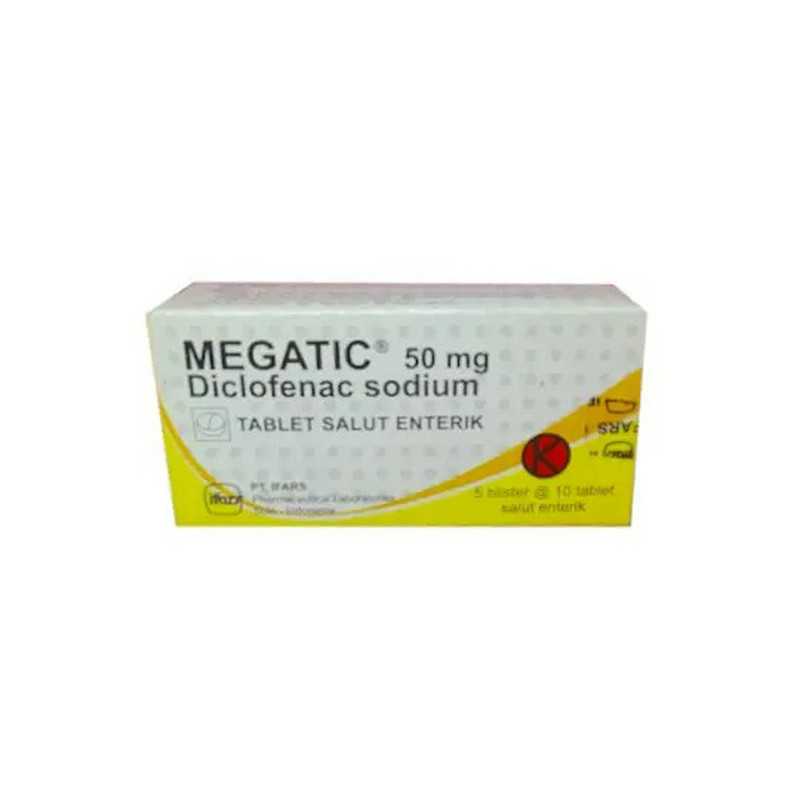 MEGATIC 50 MG 1 BLISTER @ 10 TABLET SALUT ENTERIK