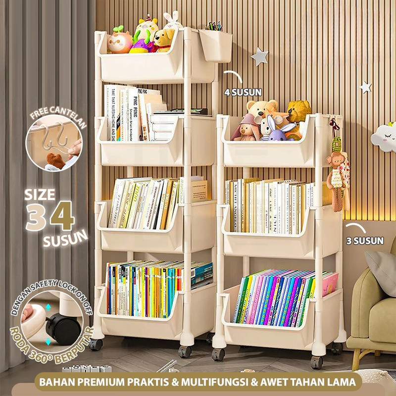 warung_santai - [SH] Rak Troli 4 Susun/Rak Dapur/ Rak Serbaguna Rak Model  Plastik Kokoh Kuat