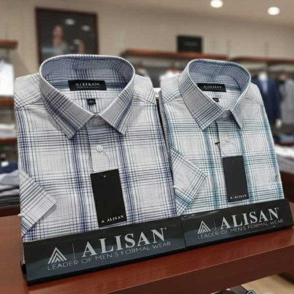 PROMO Kemeja ALISAN Motif KOTAK Lengan Pendek REGULER