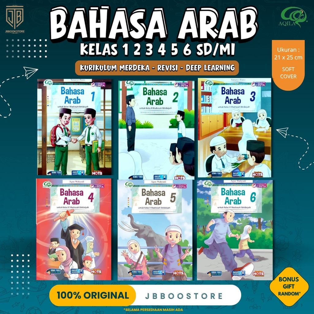 [ Tiga Serangkai ] Buku Bahasa Arab Kelas 1 2 3 4 5 6 SD/MI / Bahasa Arab SD / Kuriulum Merdeka Deep