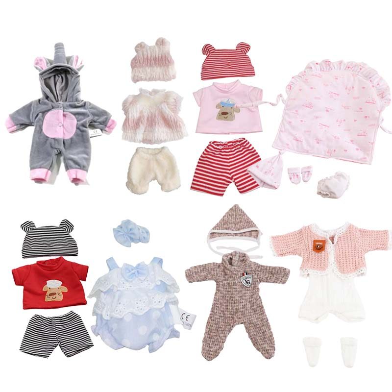 Baby Reborn Dolls Clothes for 30cm Baby Doll Dress Pajamas Jumpsuit Doll Clothes for 12 inch Reborn 
