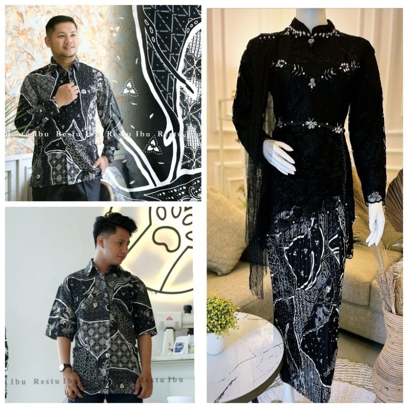 Couple Kebaya Modern Kebaya Buterfly Sarimbit Keluarga Set Kebaya Lamaran Kebaya Pesta suami Istri