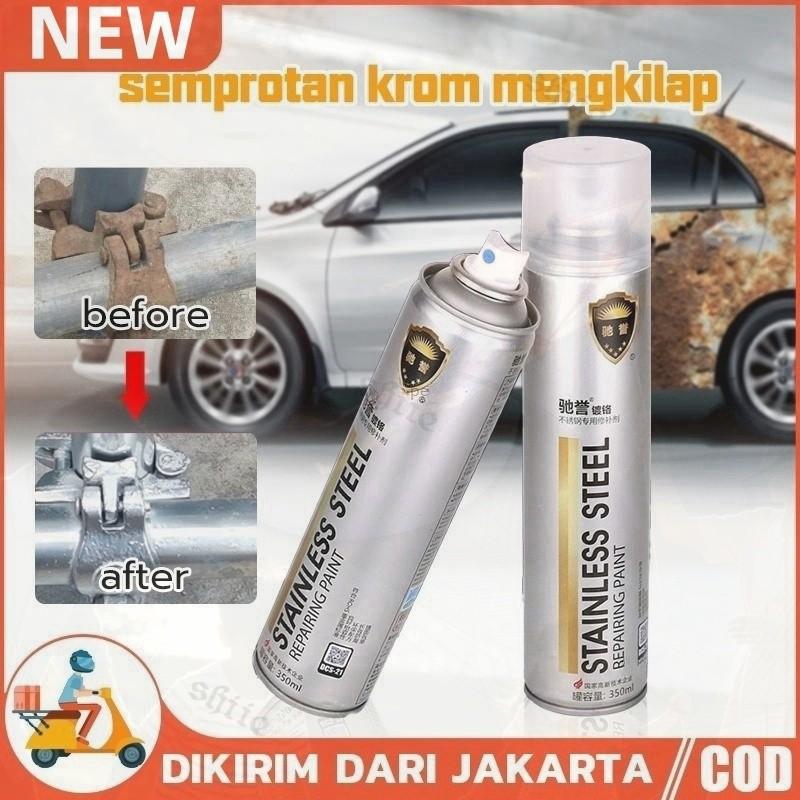 cat semprot semprot cat logam Chrome Spray 350ML Cat Semprot Chrome Sapporo Chrome Spray Paint Anti 