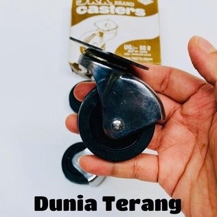 1 BIJI - Roda Karet SKK UG - Roda SKK-UG50R Gepeng Skrup - Roda Kursi 50mm 2in - Roda Casters SKK UG