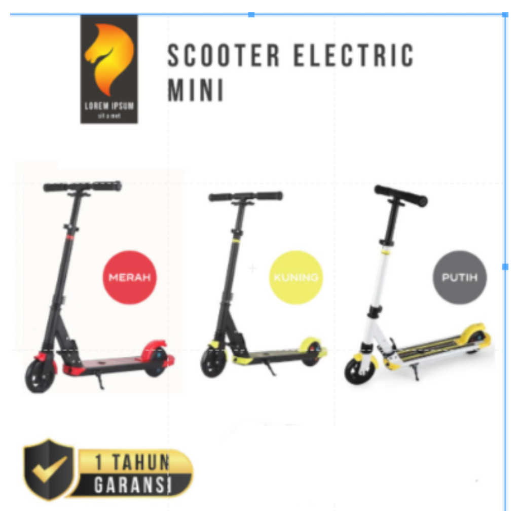 SO Urban Scooter Anak Anak Listrik / Skuter Lipat Otoped / Skuter Mini Elektrik