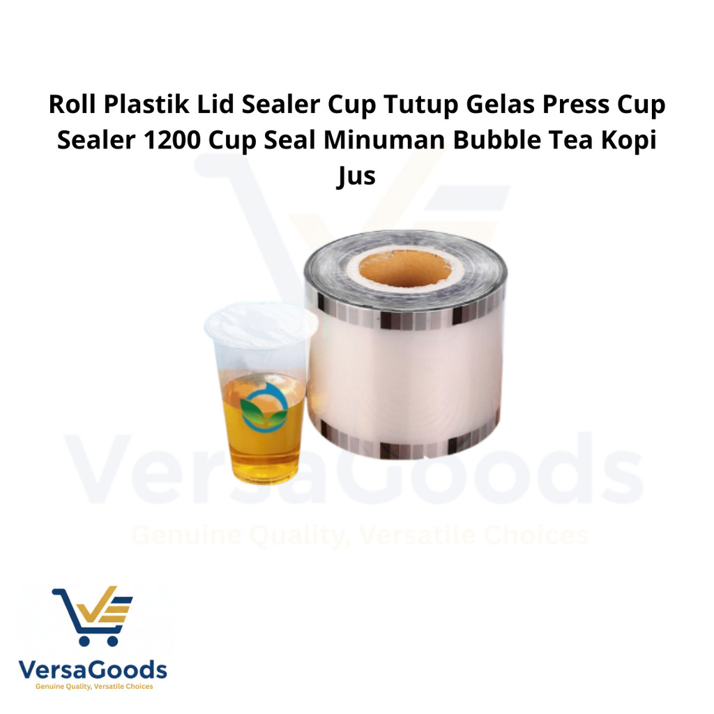 Roll Plastik Lid Sealer Cup Tutup Gelas Press Cup Sealer 1200 Cup Seal Minuman Bubble Tea Kopi Jus