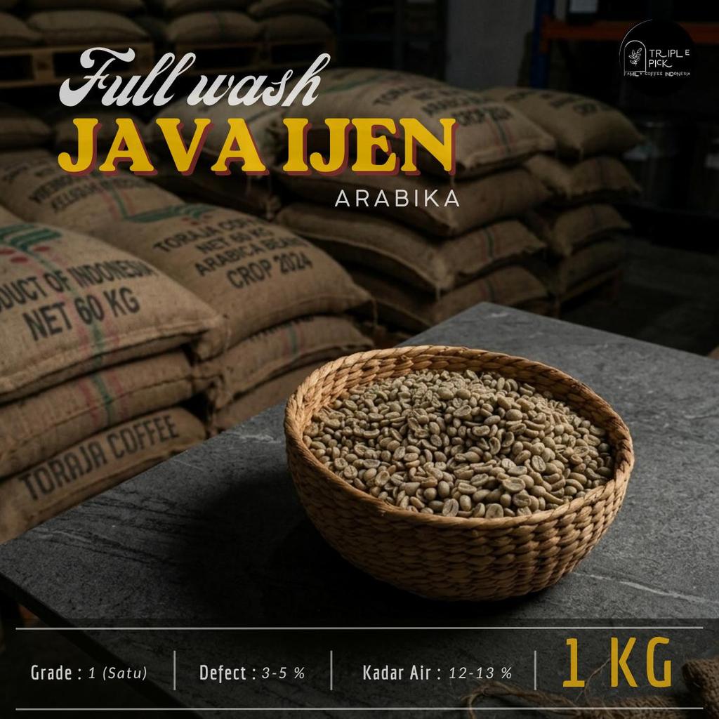 green bean / biji kopi arabika ijen - Dryhull TERMURAH