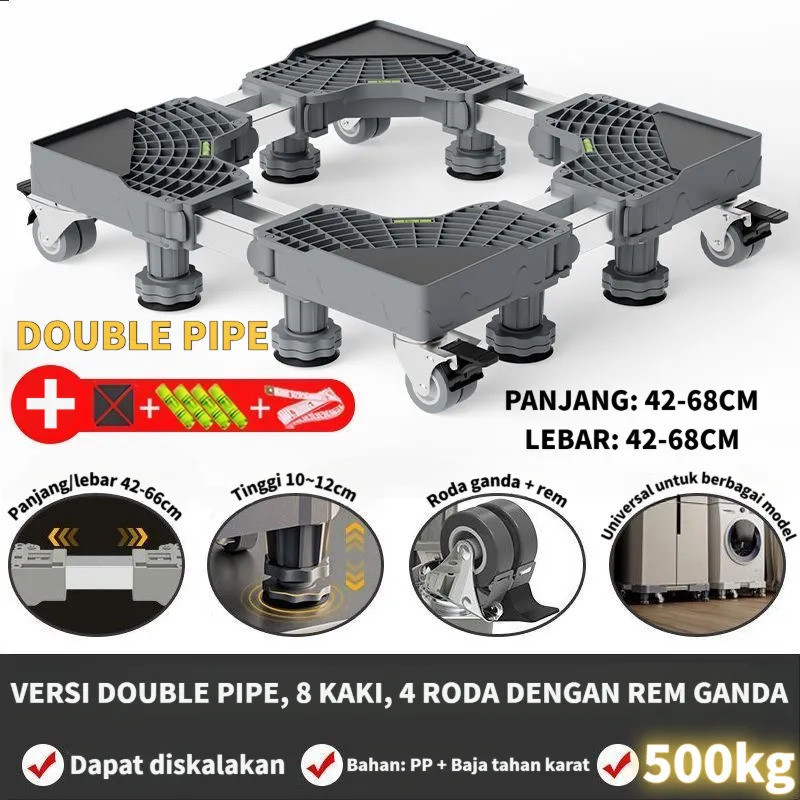 Alas Mesin Cuci Stainless Steel yang Dapat Disesuaikan / Alas Kulkas, Dudukan Mesin Cuci /kaki kulka