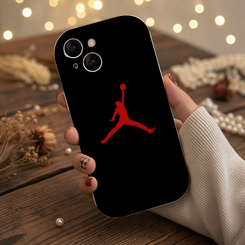 Casing iPhone Redmi Logo Basket Lompat Merah Untuk iPhone 16 15 14 13 12 11 Mini Pro E MAX Untuk Red