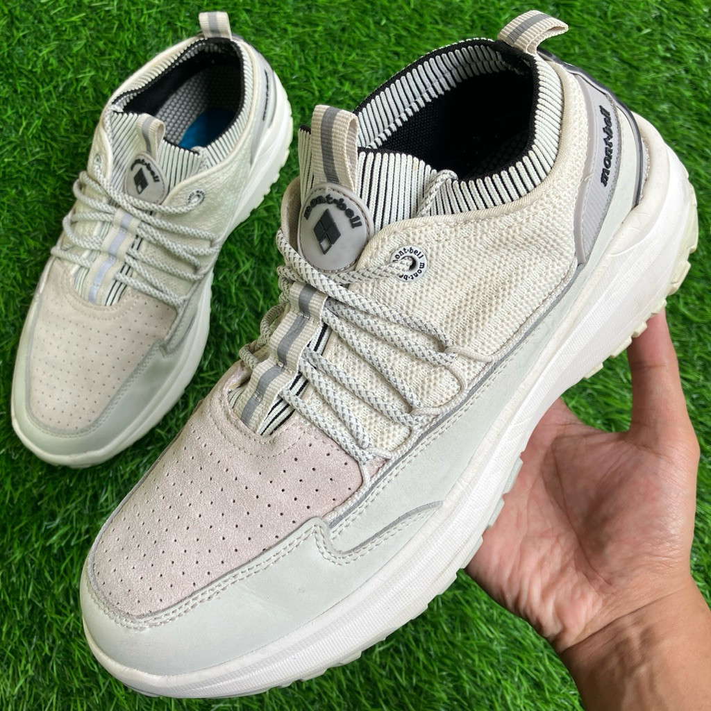 Sepatu Gunung Montbell Trail Grip White Mesh Trail Running shoes ukuran 42