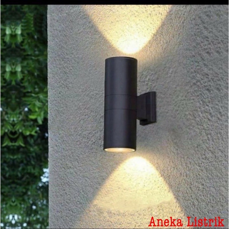 LAMPU DINDING 2 ARAH OUTDOOR LAMPU DINDING 2 ARAH WATERPROOF / LAMPU DINDING BULAT TABUNG 2 ARAH