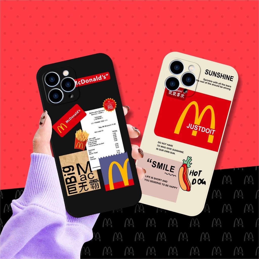 PRINTING LENS PROTECTOR McD case redmi 14c note 5 pro 5a 7 8 pro 9 pro 10c 12c pocophone m5 c75 1001