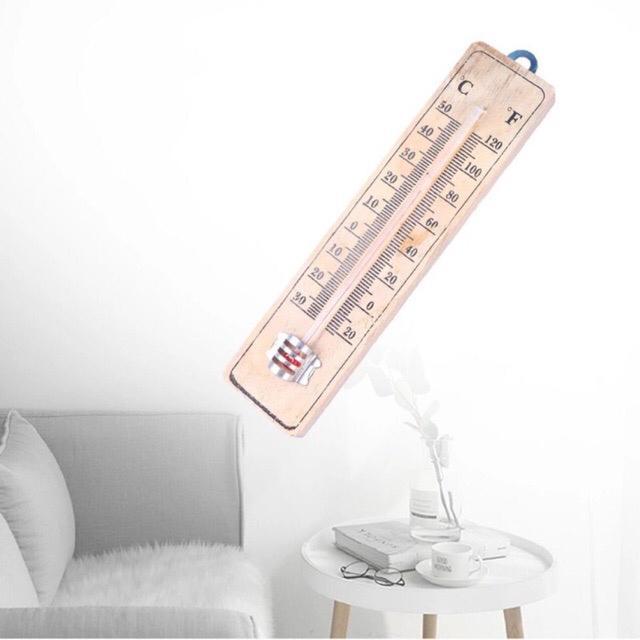 Termometer Kayu Dengan Cover - Termometer Ruangan - Termometer Ruang