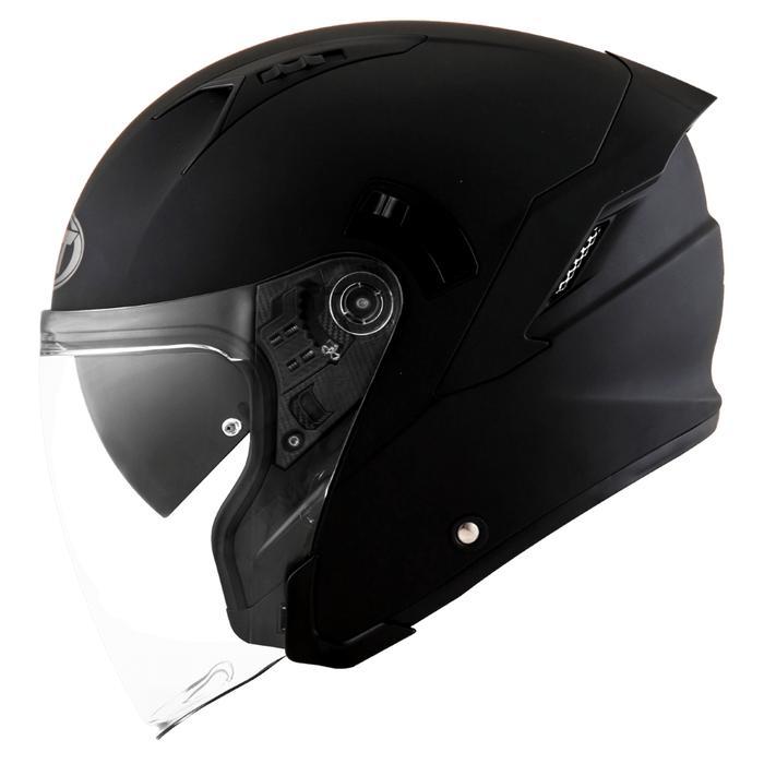 HELM KYT NFJ PLAIN - MATT BLACK - Hitam, M