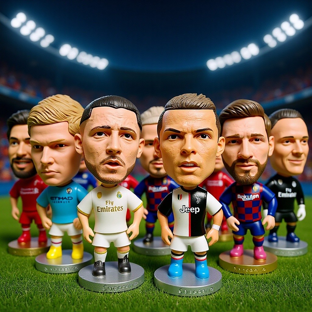 Penggemar Sepak Bola Real Madrid C Rolean Messi Hadiah Salah Neymar Boneka Bintang Bermain Kit Model