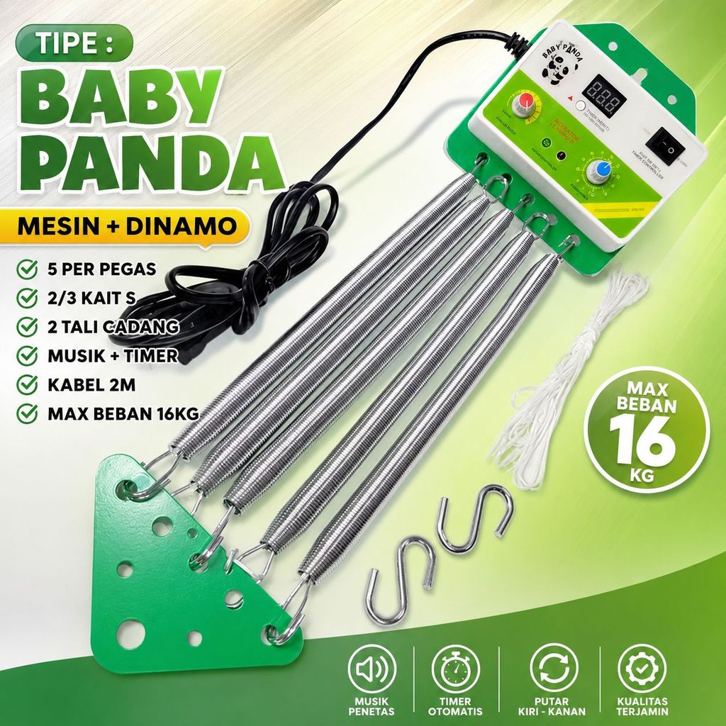 BABY PANDA Ayunan Bayi Elektrik Mesin Ayunan Listrik Elektrik Bayi Otomatis WJ GT Baby UBaby