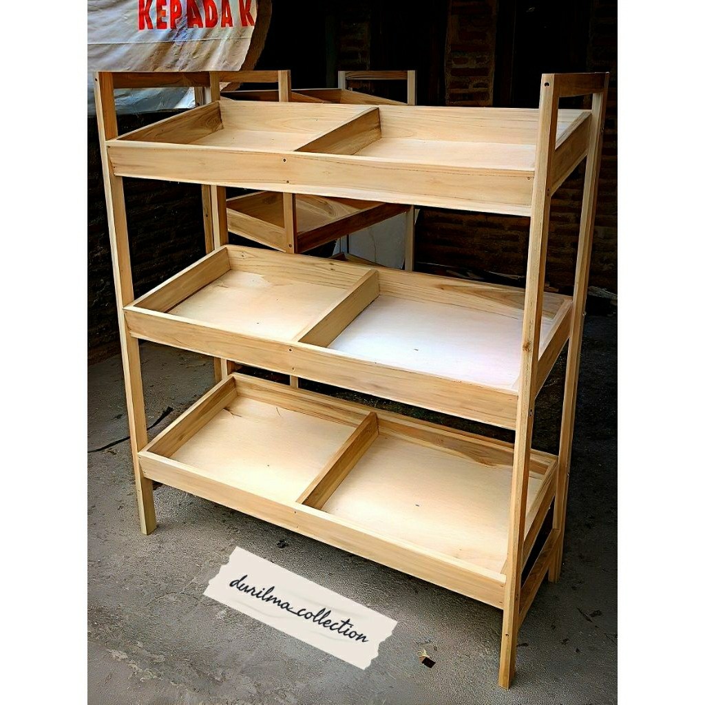rak display susun serbaguna/ rak buah/rak sayur/rak sembako/rak kayu jati