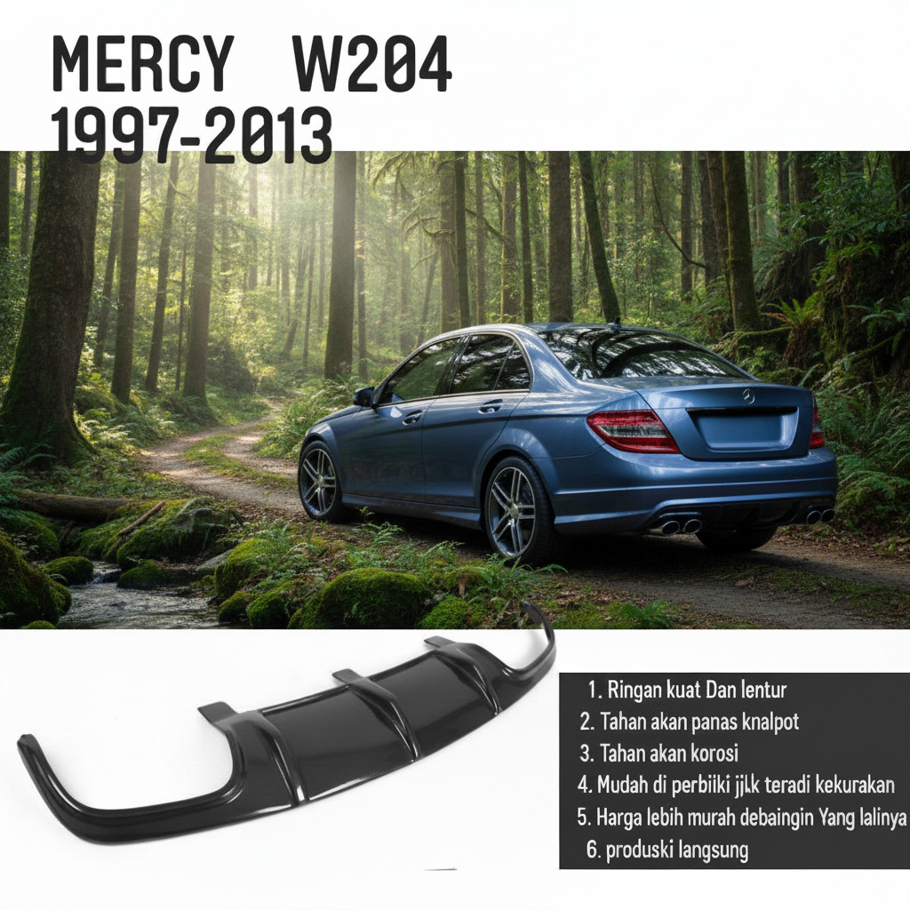 bodikit DIFFUSER MERCEDES-BENZ W204 2007-2013 LOOK AMG MERCY MERCI