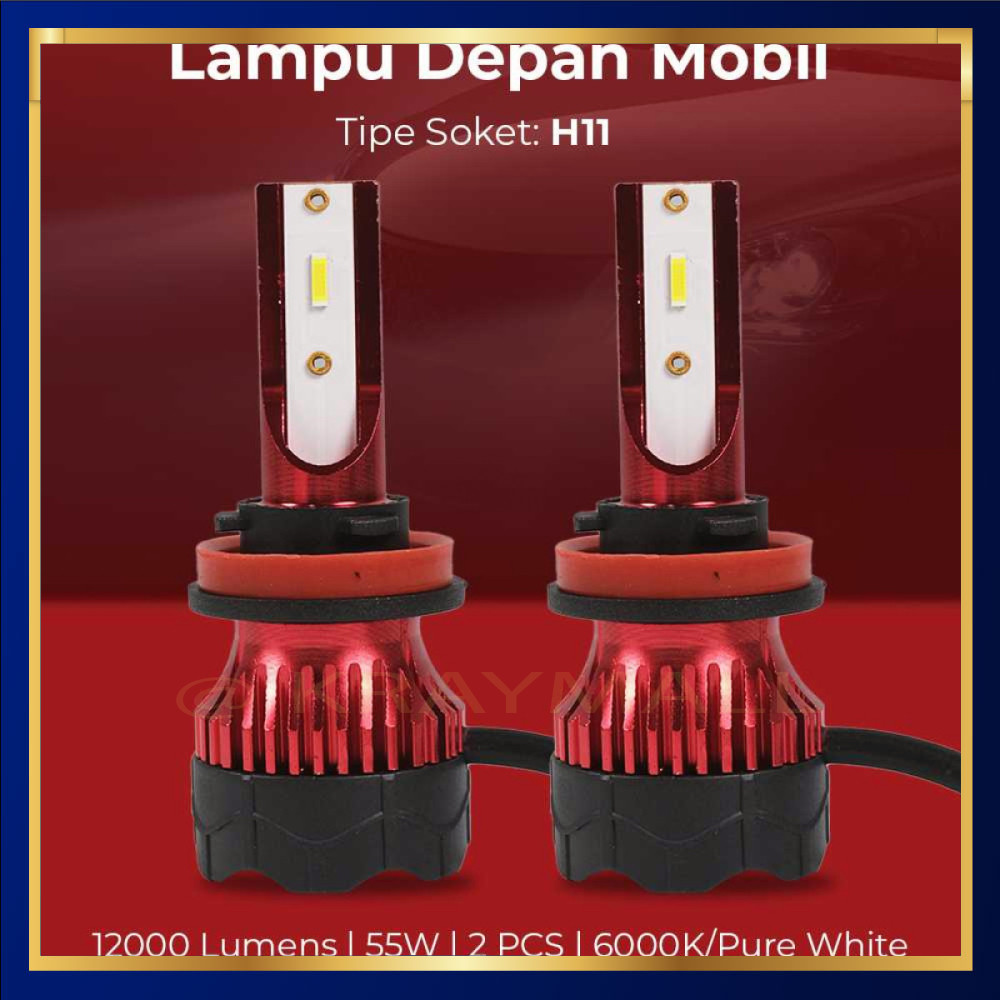 Lampu Mobil LED ZES 12000LM 55W 6000K H11 12V 2 PCS - K5